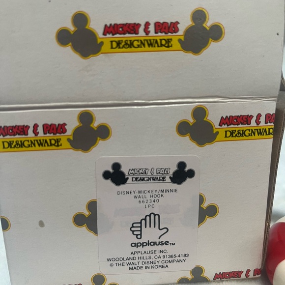 Vintage Disney Minnie and Mickey Mouse Wall Hooks/Figurines, Designware/Applause - Picture 8 of 8